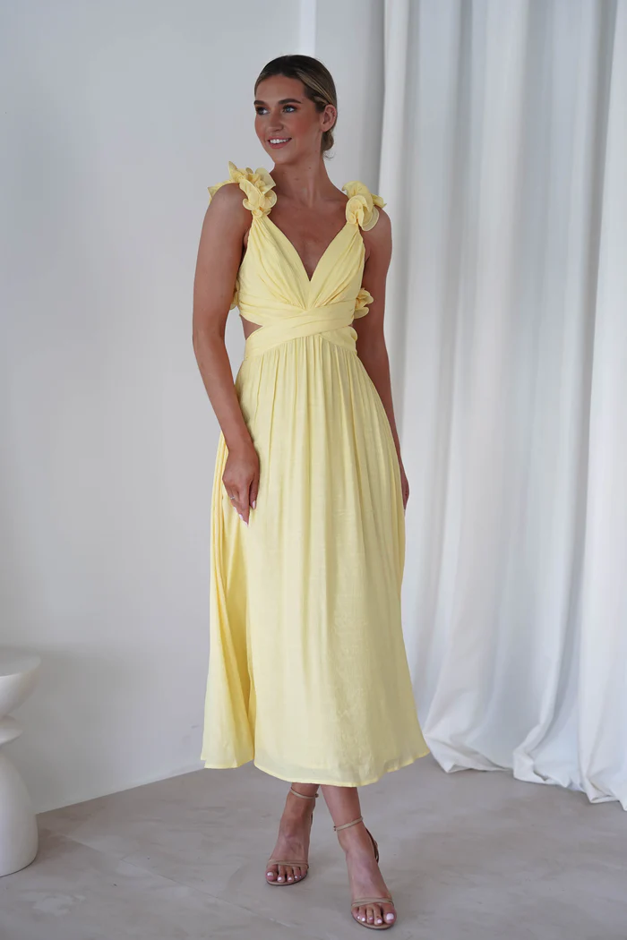 Midaxi Dress | Yellow