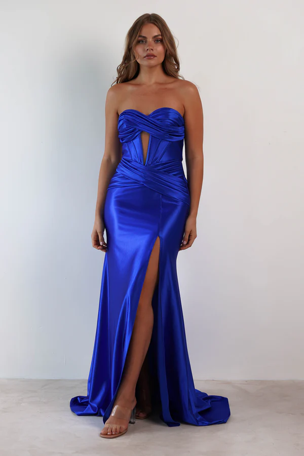 Bodycon Strapless Gown | Royal Blue