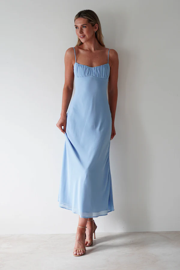 Open Back Maxi Dress | Blue