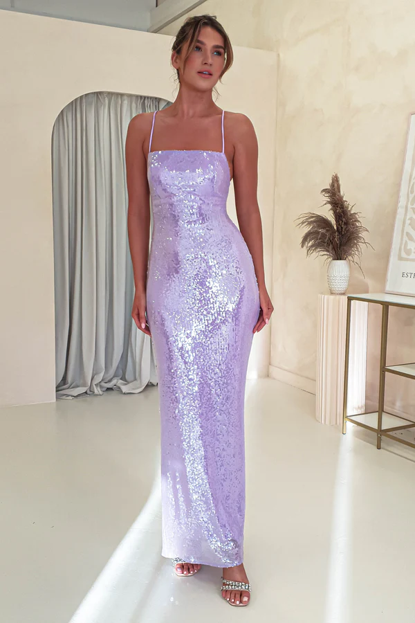 Sequin Maxi Dress | Lilac