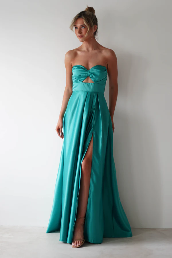 Strapless Maxi Dress | Green