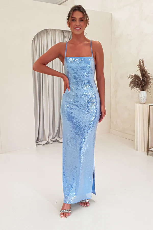  Sequin Maxi Dress | Blue