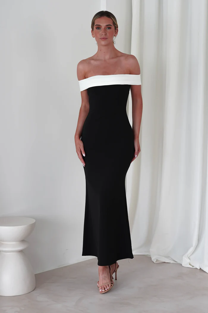 Bodycon Maxi Dress | Monochrome