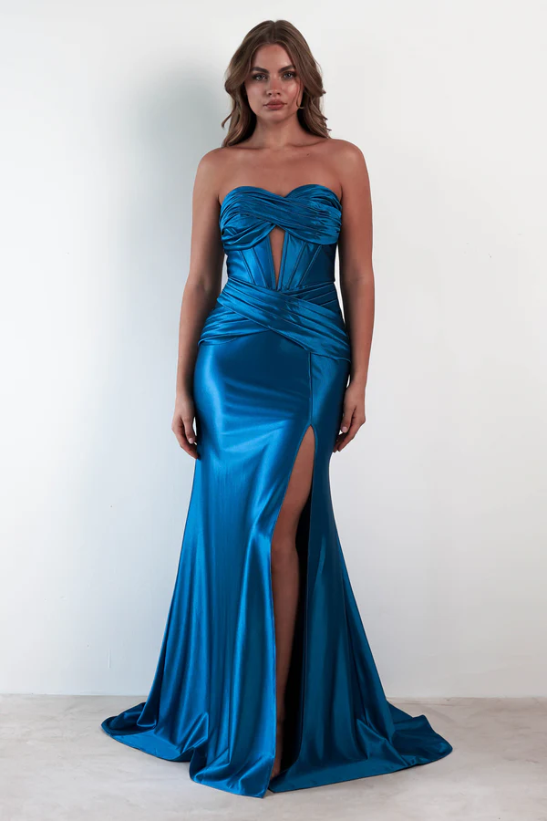 Boducon Strapless Gown | Teal