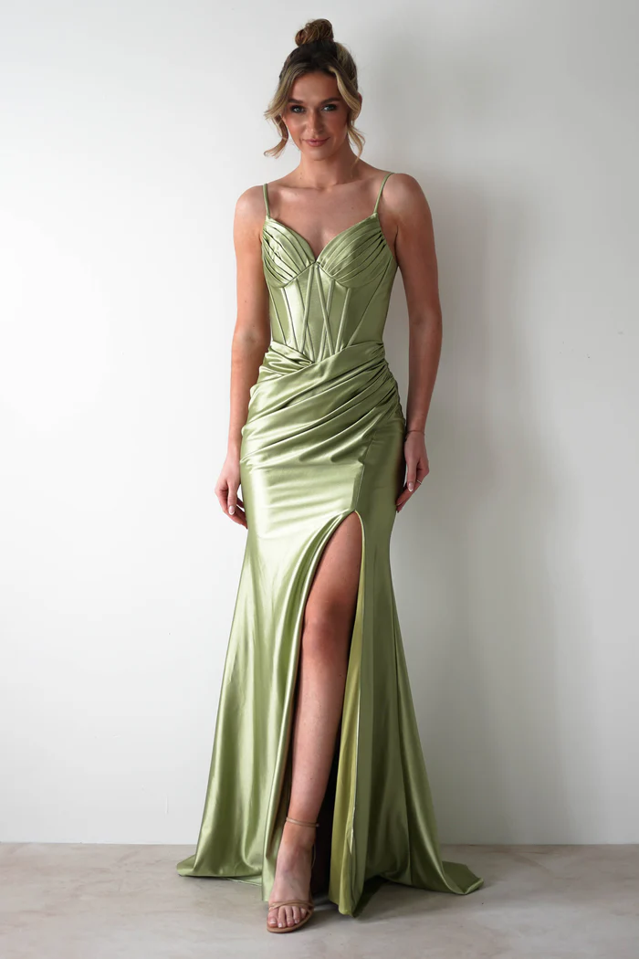 Bodycon Gown | Lime Green